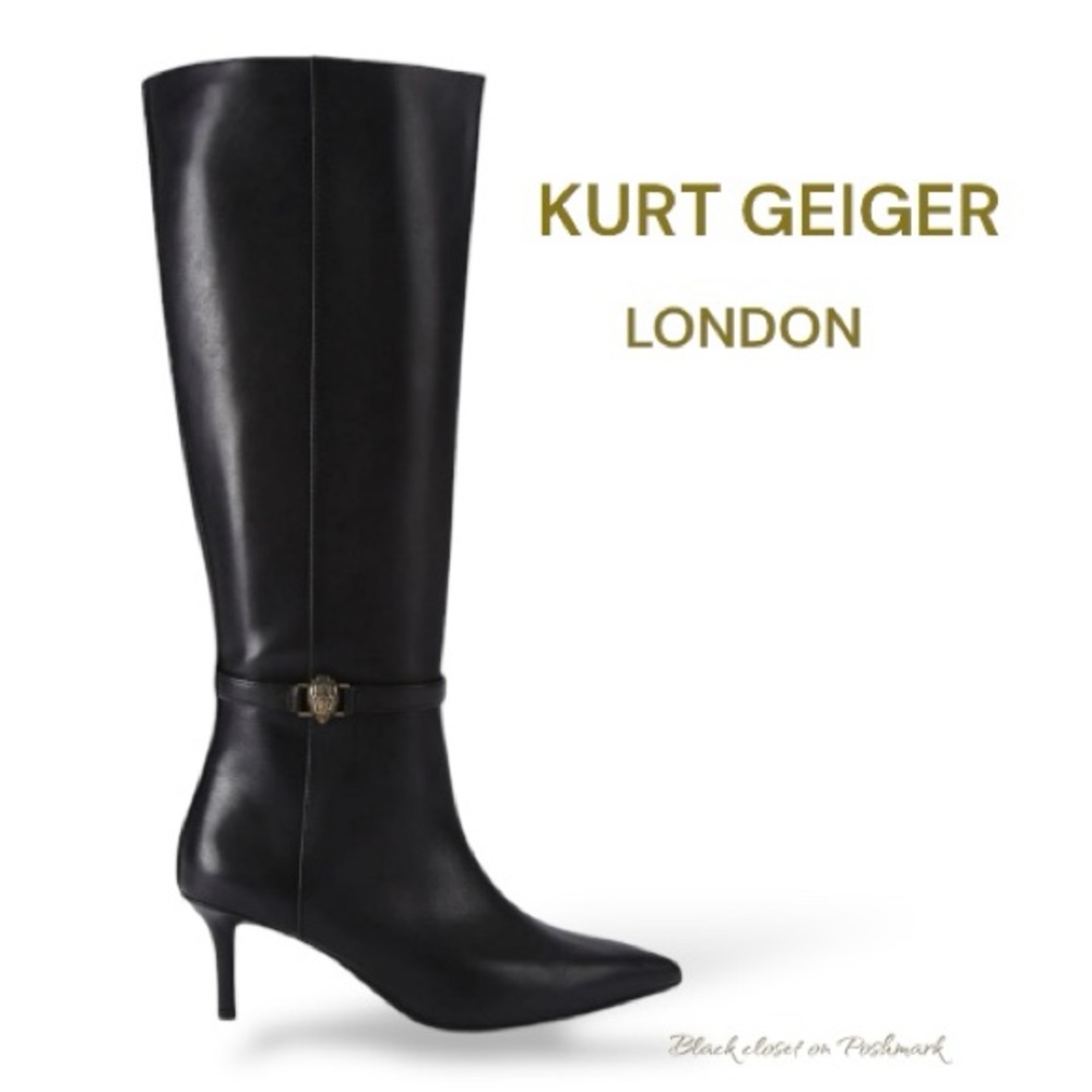 Kurt Geiger Sleek Black Heeled Boots